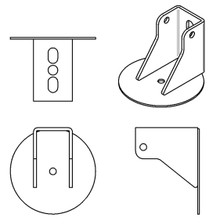 Ridetech 90000073 - Air Spring Bracket For Coil-Over To Air Conversion 3/16 Inch Mild Steel W/ .625 Holes