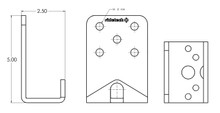 Ridetech 90000033 - Bolt-On Under Frame Air Spring Bracket 1/4 Inch Mild Steel 5x2.5x3.5 Powder Coated Black