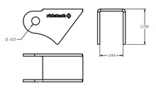 Ridetech 90000161 - Tri Link Frame Rod End Bracket Mustang