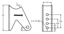 Ridetech 90000159 - Tri Link Axle Bracket Uncoated For 3 Inch Axle Housing