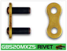 RK Chain GB520MXZ5-RL - GB520MXZ5-RIVET - Gold