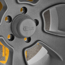 Rocket Racing Wheels RCM-01701 - Dome Center Cap - As Cast/Media Blast Finish