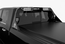 Road Armor 4091DHRP-C2-MH - 10-19 Dodge 1500 iD Headache Rack w/Bedrail Pod/Dual 10in Pod/Brake Lamp Relief/Hyve -Raw