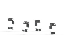 Road Armor 515BRS-BRKTKIT - 19-20 Ford Ranger TRECK Drill-Less Rack Base Mounting Bracket Kit - Tex Blk