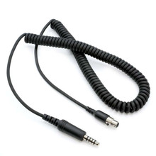 Rugged Radios CC-FIRECOM-5 - Firetruck Intercom Headset Coil Cord for Firecom Style Jacks 5 Foot