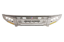 Road Armor 6114DF-A1-P3-MR-BH - 11-16 Ford F-450 iD FR Bumper Full Kit/Wide End Pods/X3 Cube/Acc Lights/Ring - Raw Steel