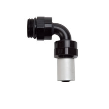 Russell 610840 - Performance -8 SAE Port Male to -8 AN Hose 90 Degree Crimp On Hose End - Black Anodized