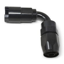 Russell 611223 - Performance 3/8in SAE Quick Disc Female to -6 Hose Black 90 Degree Hose End