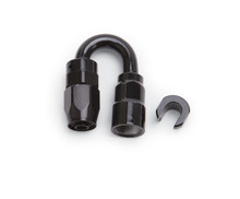Russell 611233 - Performance 3/8in SAE Quick Disc Female to -6 Hose Black 180 Degree Hose End