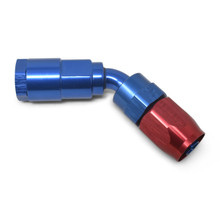 Russell 611260 - Performance 5/16in SAE Quick Disc Female to -6 Hose Red/Blue 45 Degree Hose End