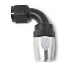 Russell 610183 - Performance -10 AN Black/Silver 90 Degree Full Flow Hose End
