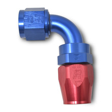 Russell 610170 - Performance -8 AN Red/Blue 90 Degree Full Flow Hose End