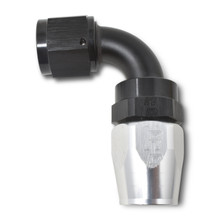 Russell 610153 - Performance -4 AN Black/Silver 90 Degree Full Flow Hose End