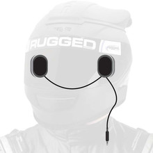 Rugged Radios PRO-POD - Alpha Audio Speaker Pods - Velcro Mounting and Gel Ear Pods - Stereo & Mono 3.5mm