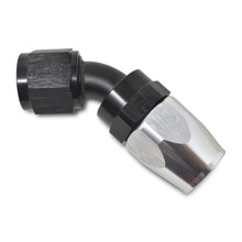 Russell 610083 - Performance -4 AN Black/Silver 45 Degree Full Flow Hose End