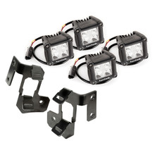 Rugged Ridge 11232.18 - 07-18 Jeep Wrangler JK Black Dual Cube A-Pillar Light Mount Kit