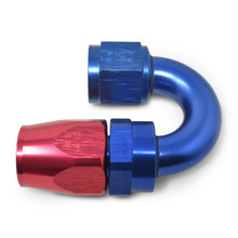Russell 613530 - Performance -12 AN Red/Blue 180 Degree Full Flow Swivel Hose End (With 1-1/8in Radius)