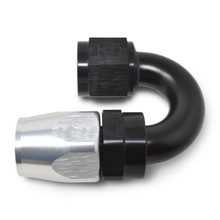 Russell 613533 - Performance -12 AN Black/Silver 180 Degree Tight Radius Full Flow Swivel Hose End