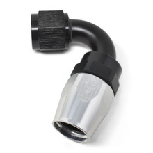 Russell 613423 - Performance -10 AN Black/Silver 120 Degree Tight Radius Full Flow Swivel Hose End