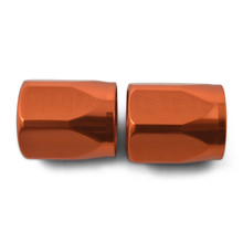 Russell 615534 - Performance 2-Piece -8 AN Anodized Full Flow Swivel Hose End Sockets (Qty 2) - Orange