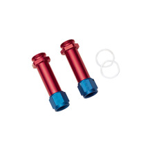 Russell 640750 - Performance -8 AN Carb Inlet Fittings (2 pcs.) (Red/Blue)