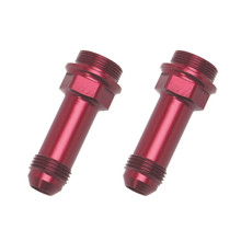 Russell 640370 - Performance 7/8in -20 x -8 AN Male Flare Extended (2 pcs.) (Red/Blue)