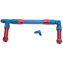Russell 641160 - Performance -8 AN to -8 AN Twist-Lok Holley 4150 Dual Inlet Carb Kit (Red/Blue)