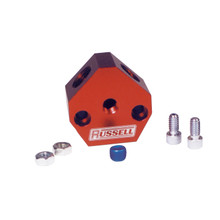 Russell 650360 - Performance Billet Aluminum Y-Block w/ 1/2in inlet & 3/8in outlet
