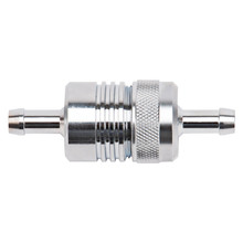 Russell 645060 - Performance Chrome Street Fuel Filter (3in Length 1-1/8in diameter 5/16in inlet/outlet)