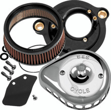 S&S Cycle 170-0435C - 2017+ M8 Models Stealth Air Cleaner Kit w/ Chrome Mini Teardrop Cover