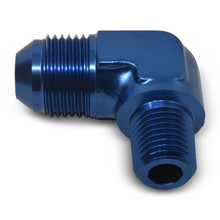 Russell 660840 - Performance -6 AN to 3/8in NPT 90 Degree Flare to Pipe Adapter (Blue)