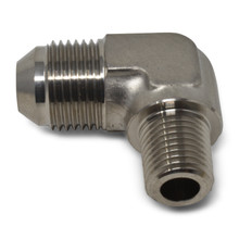Russell 660801 - Performance -4 AN to 1/8in NPT 90 Degree Flare to Pipe Adapter (Endura)