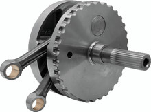 S&S Cycle 320-0352 - 07-17 BT 4-3/8in Stroke Flywheel Assembly w/ Sprocket Shaft Bearing Race
