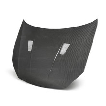 Seibon HD1011VWGTIB-TM - 10-11 VW Golf GTI 5K/MK6 TM Carbon Fiber Hood w/ Shaved Emblem