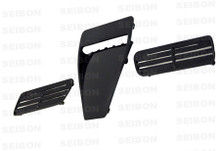 Seibon HDS0809MITEVOX-OE - 08-09 Mitsubishi Evo X Carbon Fiber Hood Scoop - Only Fits OEM Hoods (Not  Hoods)