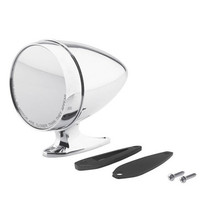 Scott Drake C5RZ-17696-AC - Bullet Chrome Exterior Mirror w/Short Base & Convex Glass, Pass Side