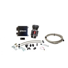 Snow Performance SNO-20010-BRD-T - Stg 2 Boost Cooler Prog. Engine Mount Water Inj. Kit (SS Braided Line/4AN) w/o Tank