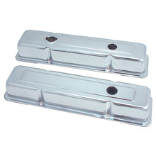 Spectre 5258 - SB Chevy OEM Valve Cover Set - Chrome