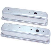 Spectre 5017 - SB Chevy Center Bolt Tall Valve Cover Set - Polished Aluminum