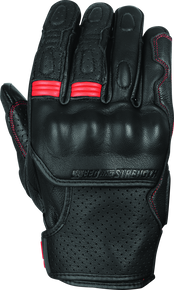 Speed and Strength 892322 - Twist of Fate Leather Gloves Black/Red - Large