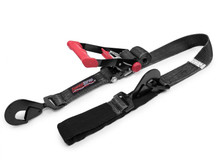 SpeedStrap 27001-US - 2In x 8Ft Ratchet Tie Down w/ Twisted Snap Hooks & Axle Strap Combo - Black