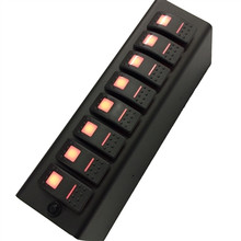 sPOD 860880 - Add On Red LED 8-Switch Panel for 09-18 Jeep Wrangler JK (for SourceSE)