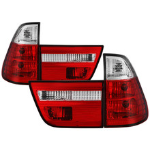 Spyder 5000835 - BMW E53 X5 00-06 4PCS Euro Style Tail Lights- Red Clear ALT-YD-BE5300-RC