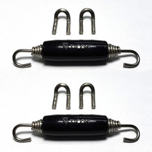 Stainless Bros 608-00215-1101 - Spring Tab Kit - 5 Pack SS304 (5 Springs 10 Hooks and 5 Black Silicone Sleeves)