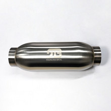 Stainless Bros 615-10246-0112 - 5in Body x 18in Length 4in Inlet/Outlet Bullet Resonator