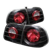 Spyder 5005076 - Honda Civic 99-00 4Dr Euro Style Tail Lights Black ALT-YD-HC99-4D-BK