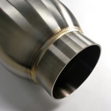 Stainless Bros 615-08946-0112 - 3.5in SS304 Inlet/Outlet 5in round body x 18in OAL Bullett Resonator