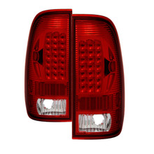 Spyder 5034076 - Xtune Ford F150 Styleside 97-03 Super Duty 99-07 LED Tail Lights Red Smoke ALT-ON-FF15097-LED-RC