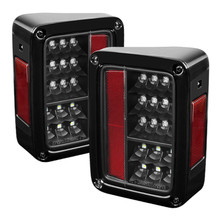 Spyder 5070395 - Jeep Wrangler 07-15 LED Tail Lights Black ALT-YD-JWA07-LED-BK