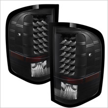 Spyder 5073716 - Xtune Chevy Silverado 07-13 LED Tail Lights Black ALT-JH-CS07-LED-BK